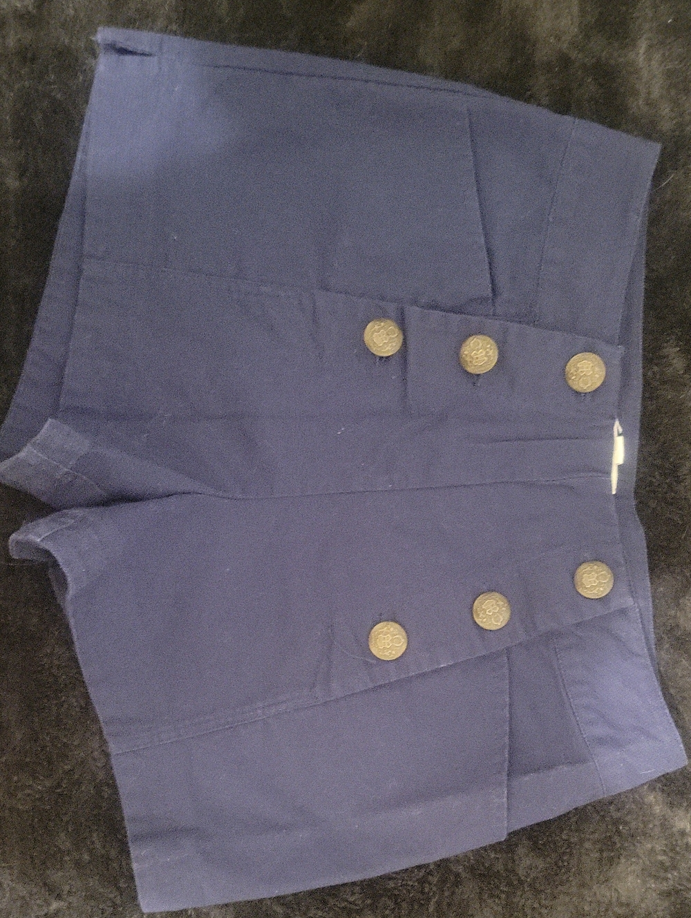 Others Follow Navy High-Waist Shorts